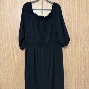 Lane Bryant Black Elbow or Off Shoulder Sleeve Dress